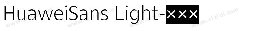 HuaweiSans Light字体转换